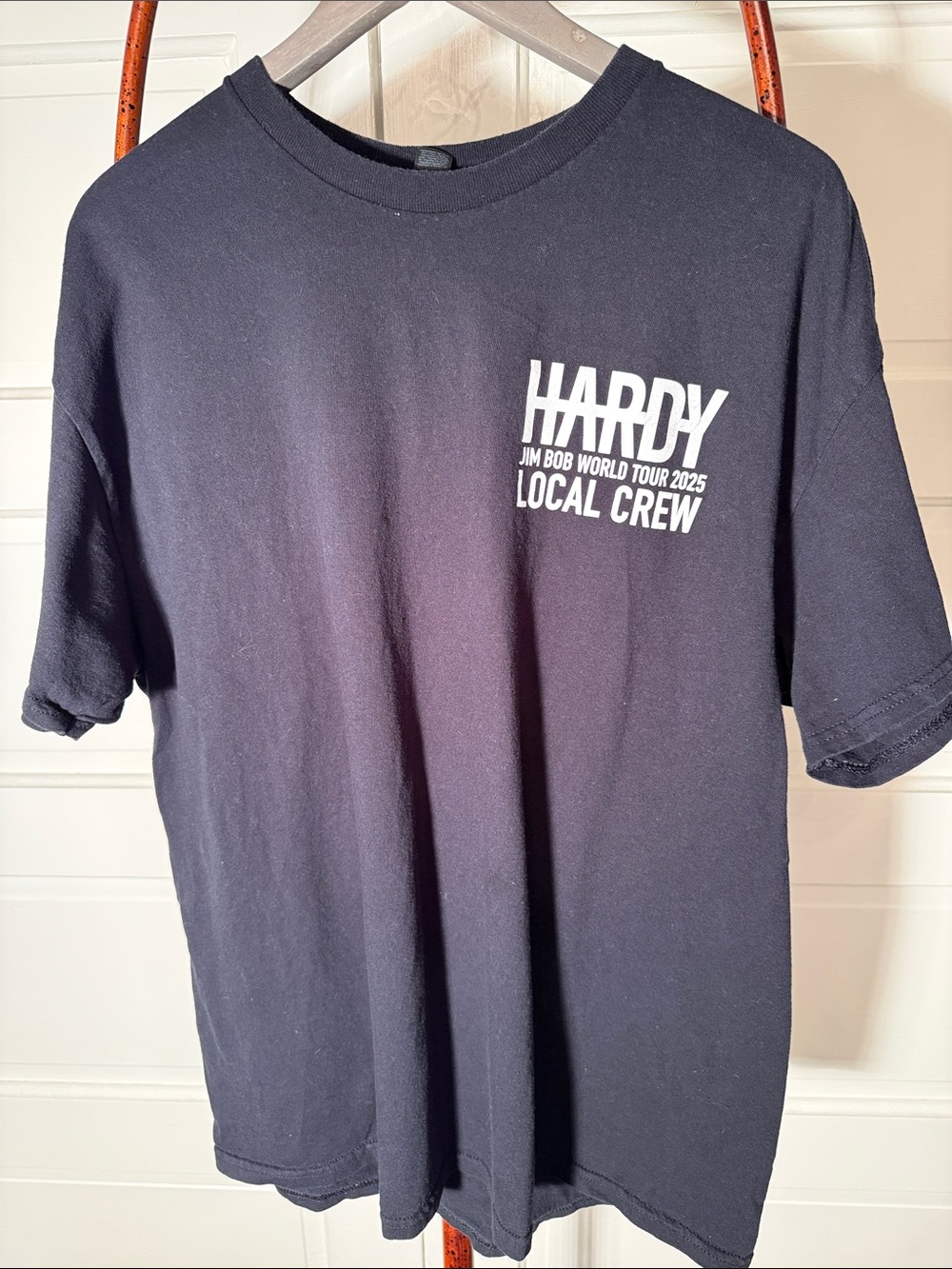 HARDY Local Crew Shirt Jim Bob World Tour 2025 Black Graphic Concert Tee L